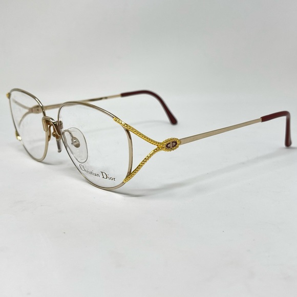 VINTAGE CHRISTIAN DIOR Eyeglasses Frame  80'S 2712 44 GOLD Austria 56 [] 16 - Picture 3 of 9